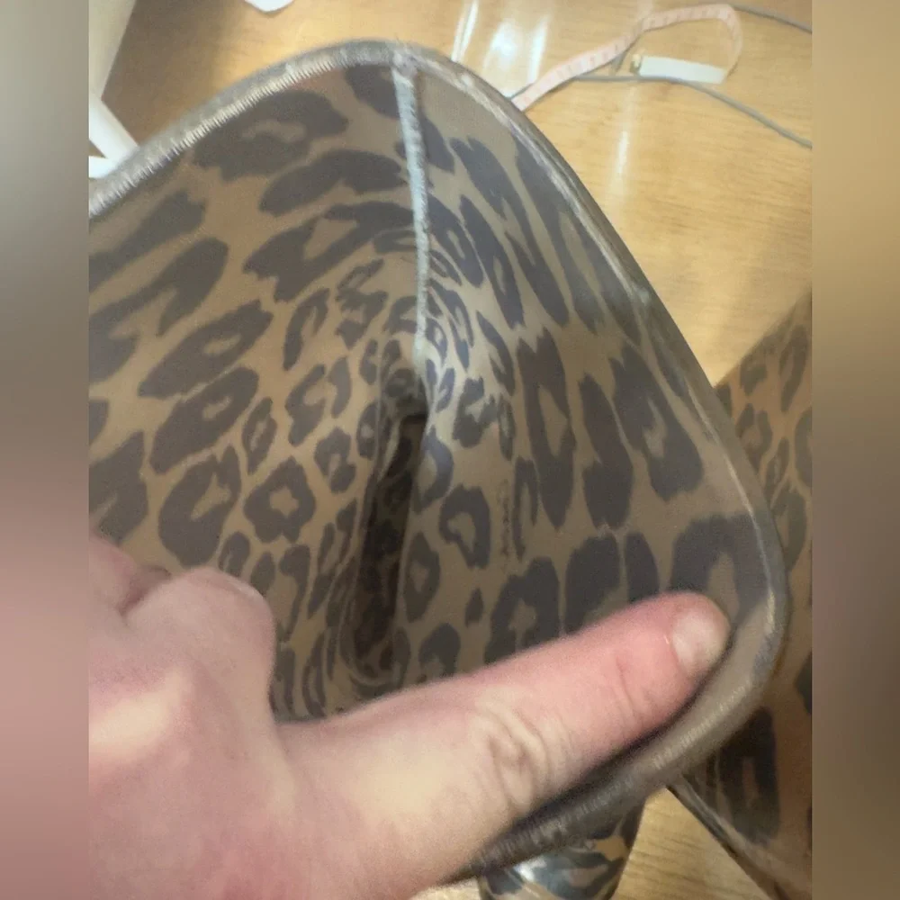 Coach Leopard Print Rubber Rain Boots Size 7